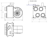 5kw Midi Heater Front Outlet 4x 50mm 12v
