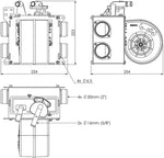 5kw Midi Heater Front Outlet 4x 50mm 12v