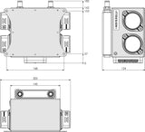 3.5kW Lightweight Heater with 4x 50mm Outlets and PWM Fan Controller 12v
