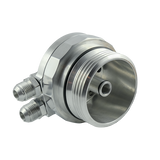 Oil filter lid (cap) with oil cooler fitting AUDI 3.0 TDI