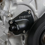 K20 K24 Timing Chain Tensioner Cover AN12 Turbo Oil Drain - Black