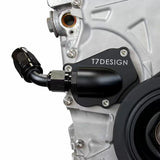 K20 K24 Timing Chain Tensioner Cover AN12 Turbo Oil Drain - Black