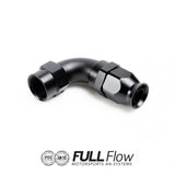 Full Flow PTFE Hose End Fitting 90 Degree