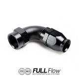 Full Flow PTFE Hose End Fitting 90 Degree