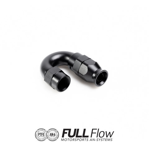 Full Flow PTFE Hose End Fitting 180 Degree