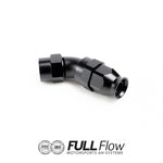 Full Flow PTFE Hose End Fitting 45 Degree