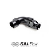 Full Flow PTFE Hose End Fitting 90 Degree